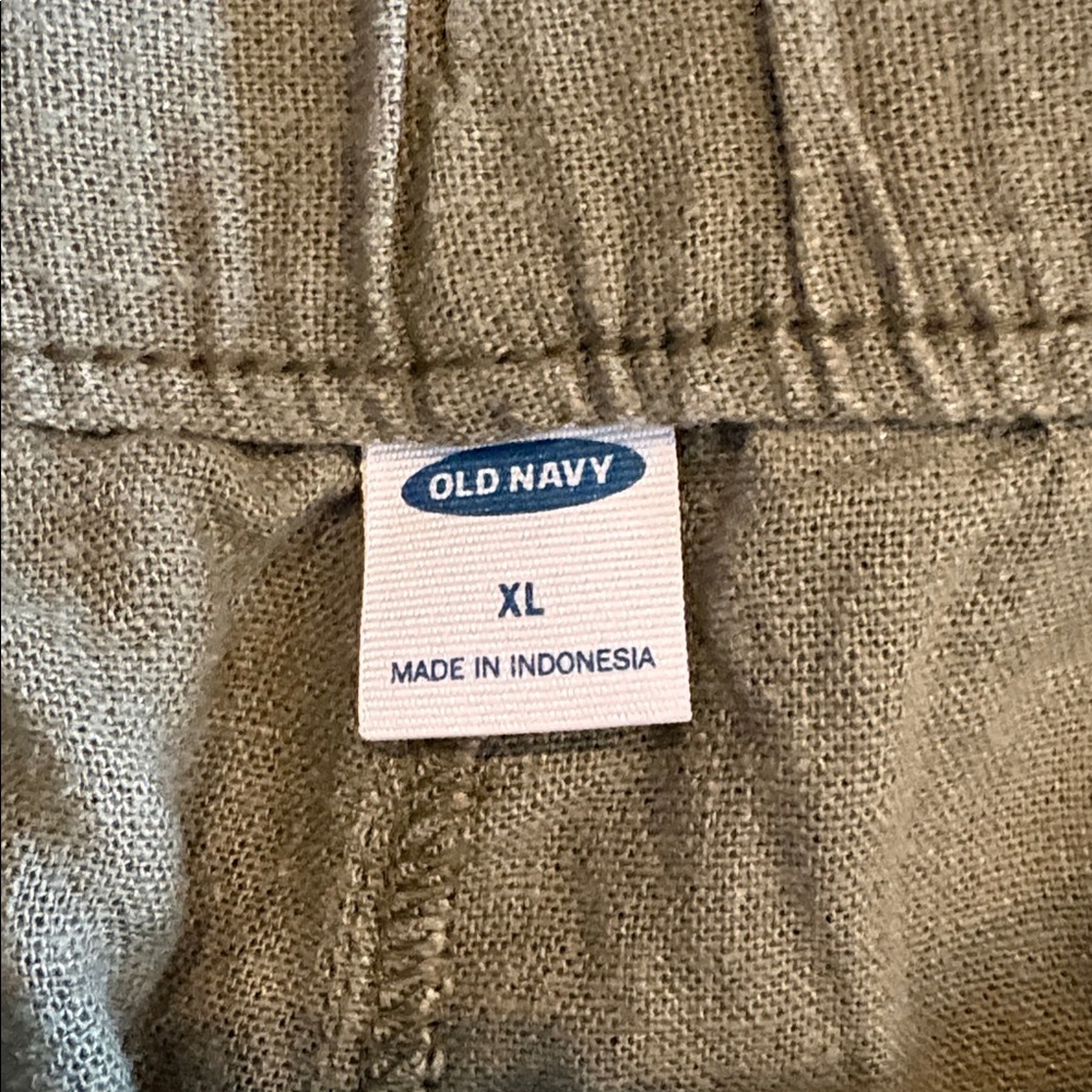 Old Navy women’s linen  Olive Pants - Picture 2 of 2